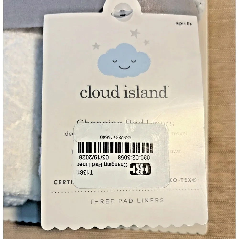Cloud Island Changing Pad Liners x 3